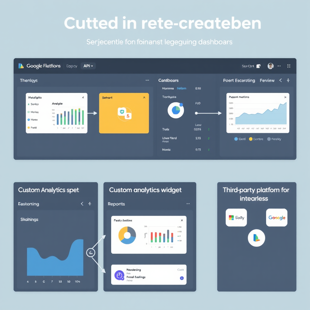 Comprehensive integration dashboard showing API connections, custom analytics widgets, and third-party platform integrations for seamless data flow and reporting